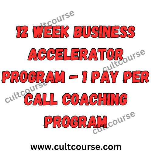 Carlos Corona - 12 Week Business Accelerator Program - 1 Pay Per Call Coaching Program