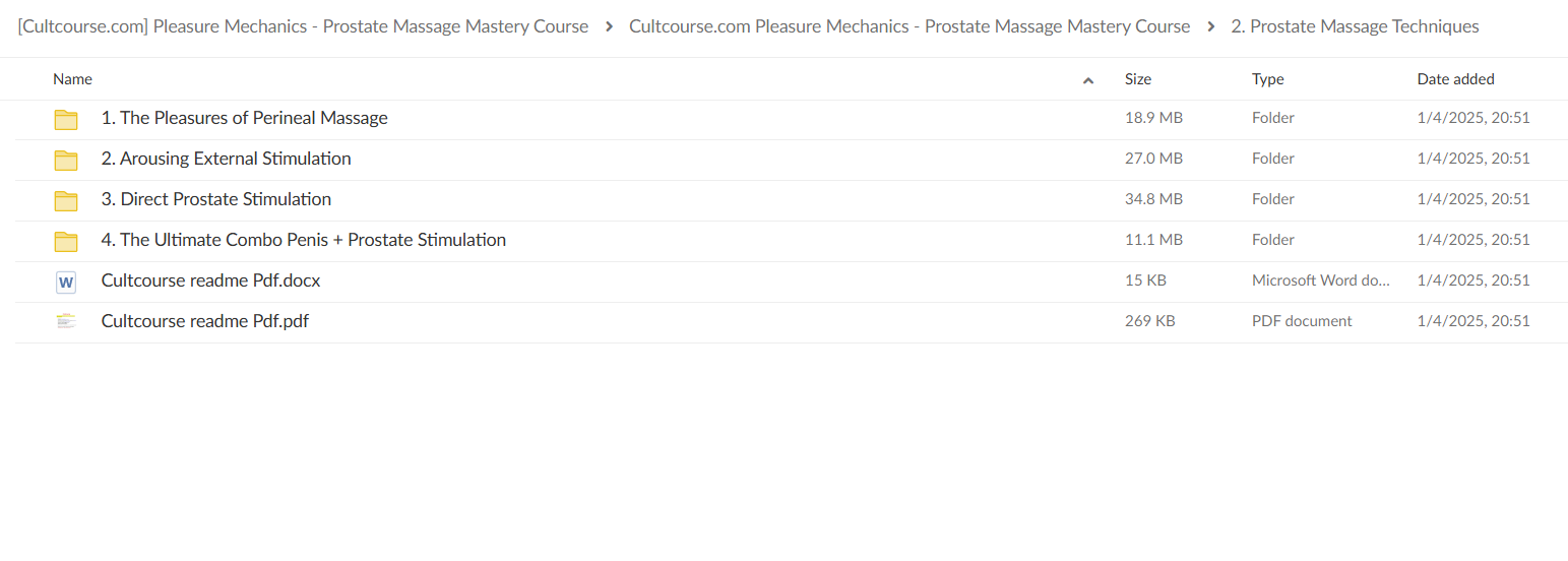 Pleasure Mechanics – Prostate Massage Mastery Course folder pic 3