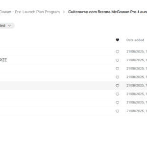 Brenna McGowan Pre-Launch Plan Program