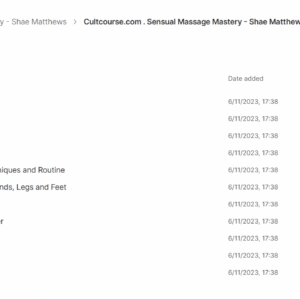 Sensual Massage Mastery - Shae Matthews